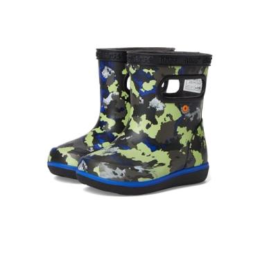 Imagem de BOGS Bota de chuva unissex Skipper II com textura camuflada (infantil), Preto Multi, 22