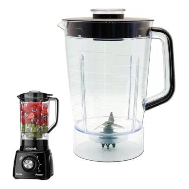 Imagem de Copo de liquidificador serve para Mondial turbo power L99 (TAMPA PRETA)