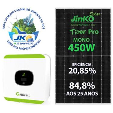 Imagem de Kit Gerador Energia Solar Fotovoltaica 756 kWh/mês - Inversor: Growatt