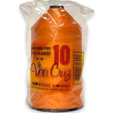 Imagem de Linha Vera Cruz para Pipa Fio 10 de 12000 Jardas 100% Algodão Tex 85 (Laranja)