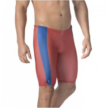 Imagem de Bermuda de natação elite marsala e azul kauna swim, G