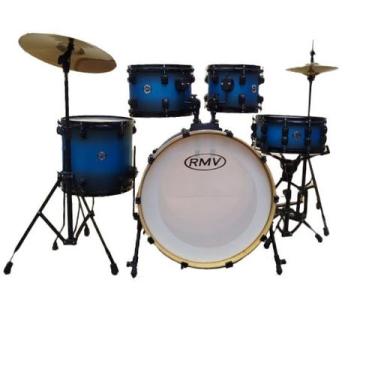 Imagem de Bateria Rmv Infinity Bumbo 22 Com Banco E Pratos