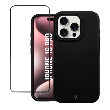 Imagem de Kit Capa Silicon Premium e Película Defender Glass para iPhone 16 Pro - Gshield