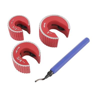 Imagem de 1/2in 3/4in 1in Cutter de Cachimbo de Cobre Conjunto, Ferramenta de Cortador de Tubos de Metal Com Rodas de Corte, Caixa de Armazenamento, para Linhas de Freio de Automóvel