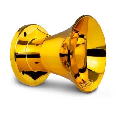 Imagem de DS18 Guia de ondas de buzina de saída PRO-HPR/GD de 5 polegadas, parafuso de buzina de montagem em 5 cm sem furos, guia de onda de saída para motoristas, resistente a UV, acabamento cromado dourado