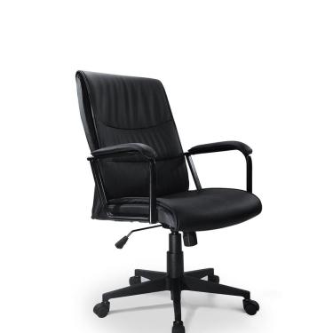 Imagem de Cadeira Presidente Eataly Giratória com Braço Preto