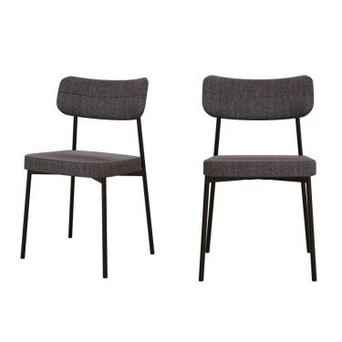 Imagem de Kit com 2 Cadeiras para Sala de Jantar Mona Yescasa Grafite Corriente