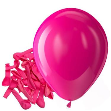 Imagem de Balões de Festa Bezente Rosa Pink - 150 Unidades de 5 Polegadas