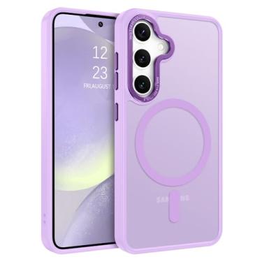 Imagem de BENTOBEN Capa magnética para Samsung Galaxy S24, capa de telefone para Samsung S24 [compatível com Magsafe] Design fosco slim fit macio amortecedor à prova de choque proteção contra quedas meninas