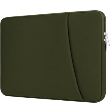 Imagem de HEDUGO Capa para laptop com bolso acessório com zíper compatível com HP Dell Asus Lenovo de 15,6 polegadas, bolsa acolchoada para computador, proteção à prova de choque para laptop/Chromebook/tablet