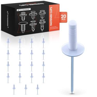 Imagem de A-Premium 20 peças de clipe de rebite de alumínio e aço compatível com Toyota RAV4, Corolla, Corolla iM, Prius, Prius Prime, Prius V, Matrix, Yaris, C-HR e Lexus IS300 e Scion tC, xB, xD - Para furo