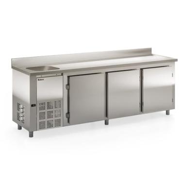 Imagem de Balcão de Encosto Refrigerado GBFE-250 CE Gelopar - Aço Inox 765L Cuba Lado Esquerdo 220V