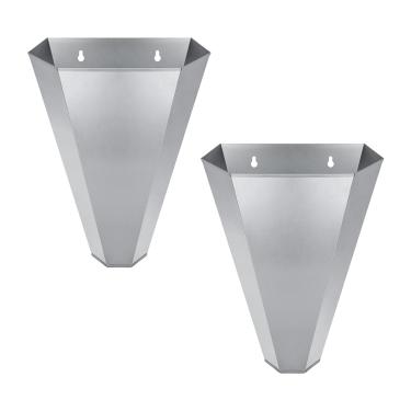 Imagem de COZOFU Cone de retenção de frango de aço galvanizado de tamanho médio para aves, adequado para camadas grandes, frangos de corte, assadeiras e perus de até 3,6 kg - Cone de matar de costas planas,