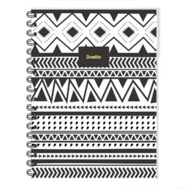 Imagem de Caderno Colegial 10 Matérias Duetto Luxo Linha Office 160 Folhas (Listras)