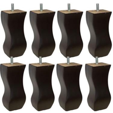 Imagem de Kit 32 Pés de Madeira Torneados Provençal V01 Luis Xv Tabaco 13 cm Móv