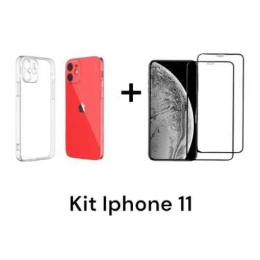 Imagem de 2UN Películas 3D + 1UN Capa Anti Impacto Para Iphone 11 / 11PRO / 11PR