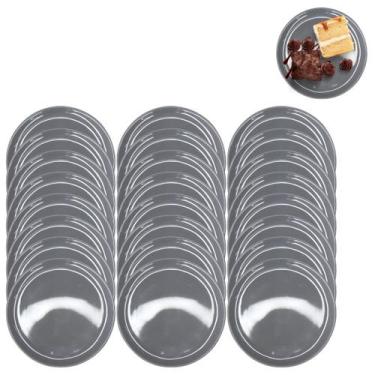 Imagem de 24 Pratos de Sobremesa em Melamina 20cm Cinza - Fx