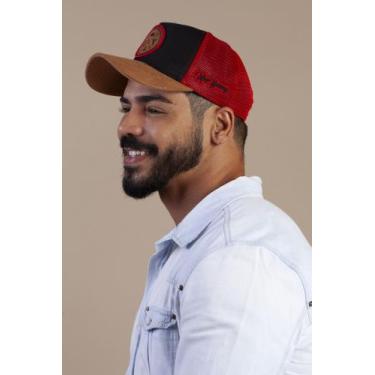 Imagem de Boné Aba Camurça Trucker Country Rodeio Peão Brasão UY - Pampas Countr