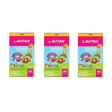 Imagem de Kit 3 Suplemento Lavitan Kids Tutti-Frutti 60 Cpr - Cimed