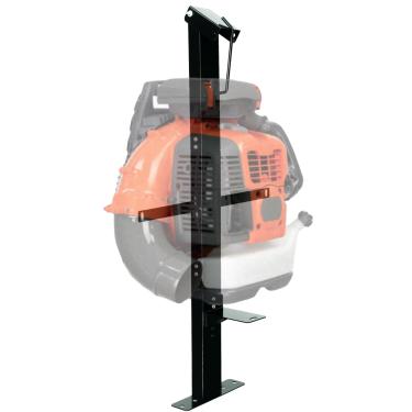 Imagem de Suporte de soprador de folhas de mochila resistente para reboques | Suporte para soprador de folhas compatível com Stihl | Suporte de armazenamento de mochila ajustável para sopradores de 55 a 66 cm |
