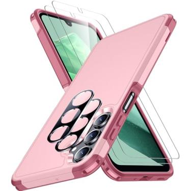 Imagem de SPIDERCASE Capa para celular Samsung Galaxy A16 5G, [proteção contra quedas de grau militar de 3,5 m], pacote com 2 [protetor de tela de vidro temperado + protetor de lente da câmera] Capa de telefone