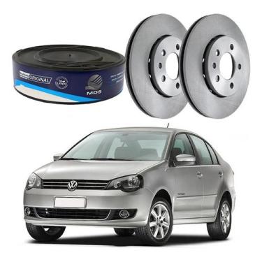 Imagem de Par Disco De Freio Dianteiro Polo Sedan 1.6 2013 A 2015 - MDS