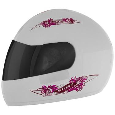 Imagem de Capacete Fechado Mixs Start For Girls, BRANCO, 60