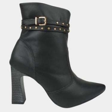 Imagem de Bota Feminina Elegante Mendoza Salto Alto Bico Fino Cor:;Tamanho:34-Feminino