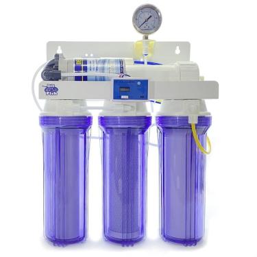 Imagem de Filtro Osmose Reversa 100Gpd Manômetro + Bomba + Tds In-Line