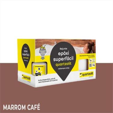 Imagem de Rejunte Epóxi Quartzolit Super Fácil 1kg, Marrom Café