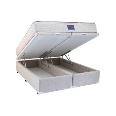 Imagem de Cama Box Baú com Colchão King Size Flex Tenerife - 193x203
