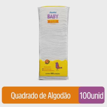 Imagem de Quadrado de algodão panvel baby com 100 unidades