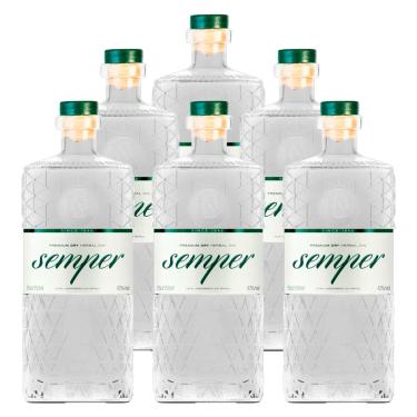 Imagem de Gin Semper Premium Dry Herbal 750ml 6 Unidades