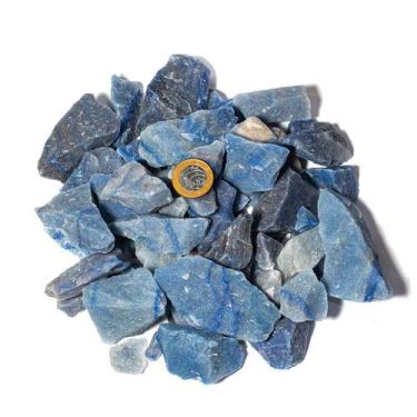 Imagem de 03 Kg Cascalho Bruto Quartzo Azul Natural 10 a 70mm Tipo B - Cristaisd