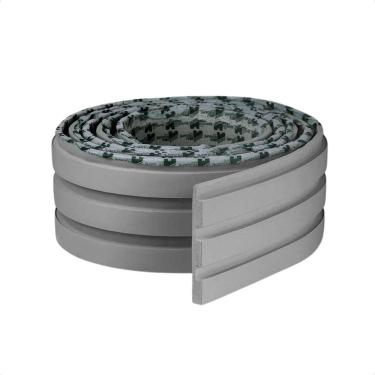 Imagem de 10Mt Painel Ripado Laminado De Eva Autocolante Rolo Cinza