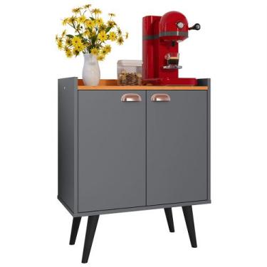 Imagem de Aparador Buffet Retrô 2 Portas Cantinho do Café com Prateleira Puxador