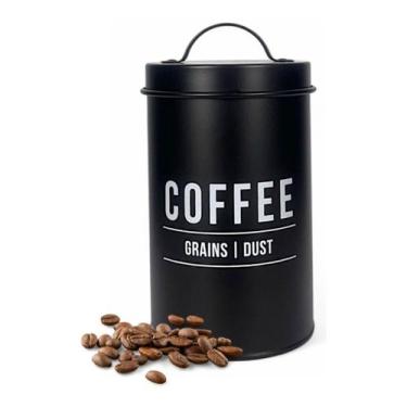 Imagem de Pote Para Café Manhattan Lata Com Tampa Organizador 1,2L - Haüskraft