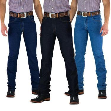 Imagem de Kit 3 calças jeans docks western masculina original fit - Dock's Weste