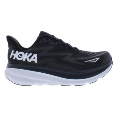 Imagem de HOKA ONE ONE Clifton 9 Tênis feminino, Preto/branco, 7.5 Wide