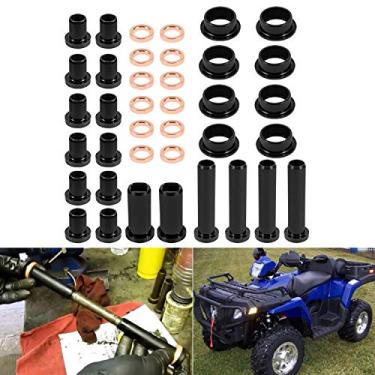 Imagem de Kit de buchas de suspensão traseira A-Arm para Polaris Sportsman 500 RSE Sportsman 400 4x4 700, buchas de controle inferior e conjunto de espaçadores (38 peças)