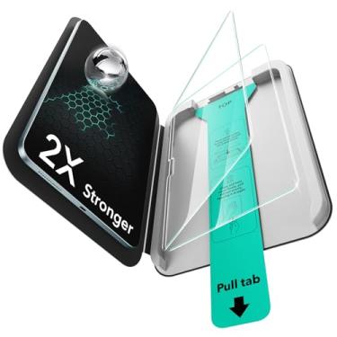 Imagem de ESR Pacote com 2 protetores de tela para iPad Air de 13 polegadas M3/M2 2025/2024 (7ª/6ª geração), filme de vidro temperado 9H com bandeja UltraFit, suporte para Apple Pencil, resistente a arranhões,