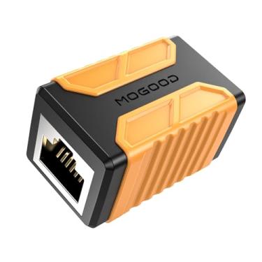 Imagem de MOGOOD Acoplador RJ45, 1 pacote, acoplador de Internet de 10 Gbps, adaptador de extensão de cabo Ethernet, conector Ethernet fêmea para fêmea compatível com Cat7, Cat6, Cat5e, Cat5
