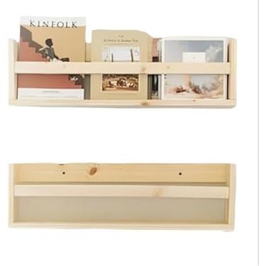 Imagem de Prateleira Infantil de Madeira, Porta Livros, Decorativa, kit c/2