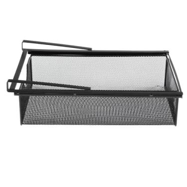 Imagem de IEUDNS Sob o gabinete pendurado gaveta em prateleira fácil de limpar o organizador do armário de suporte multifuncional para a cozinha da lavanderia, Preto