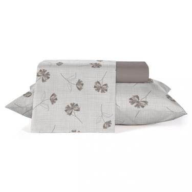 Imagem de Jogo De Lençol Casal 4 Peças 150 Fios 100 Algodão Teka, Marfim