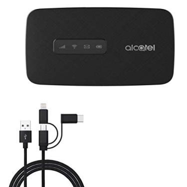 Imagem de Cabo para Alcatel Linkzone Mobile Hotspot (Cabo por BoxWave) – Cabo 3 em 1 AllCharge para Alcatel Linkzone Mobile Hotspot – Preto