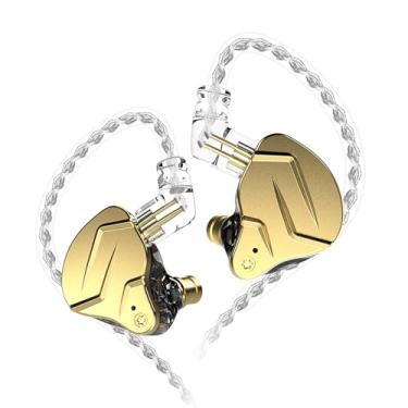 Imagem de FEDAI Fones de ouvido KZ ZSN PRO X IEM intra-auriculares, som estéreo baixo ergonômico 1BA + 1DD híbrido de metal, fones de ouvido intra-auriculares de alta fidelidade para músicos com cabo removível