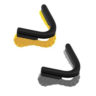 Imagem de Protetores de nariz de substituição para óculos de sol Oakley M Frame Series - cinza + amarelo