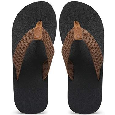 Imagem de MAIITRIP Chinelo masculino macio confortável (tamanho: 7-15), Marrom, 47