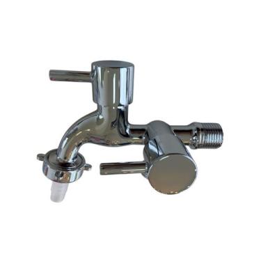 Imagem de Torneira Maquina Lavar Roupa Cromada Alta Qualidade - Metais  House